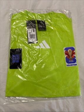 Adidas Neon Lime FIFA World Cup 2026 Volunteer T-Shirt with FIFA Badge